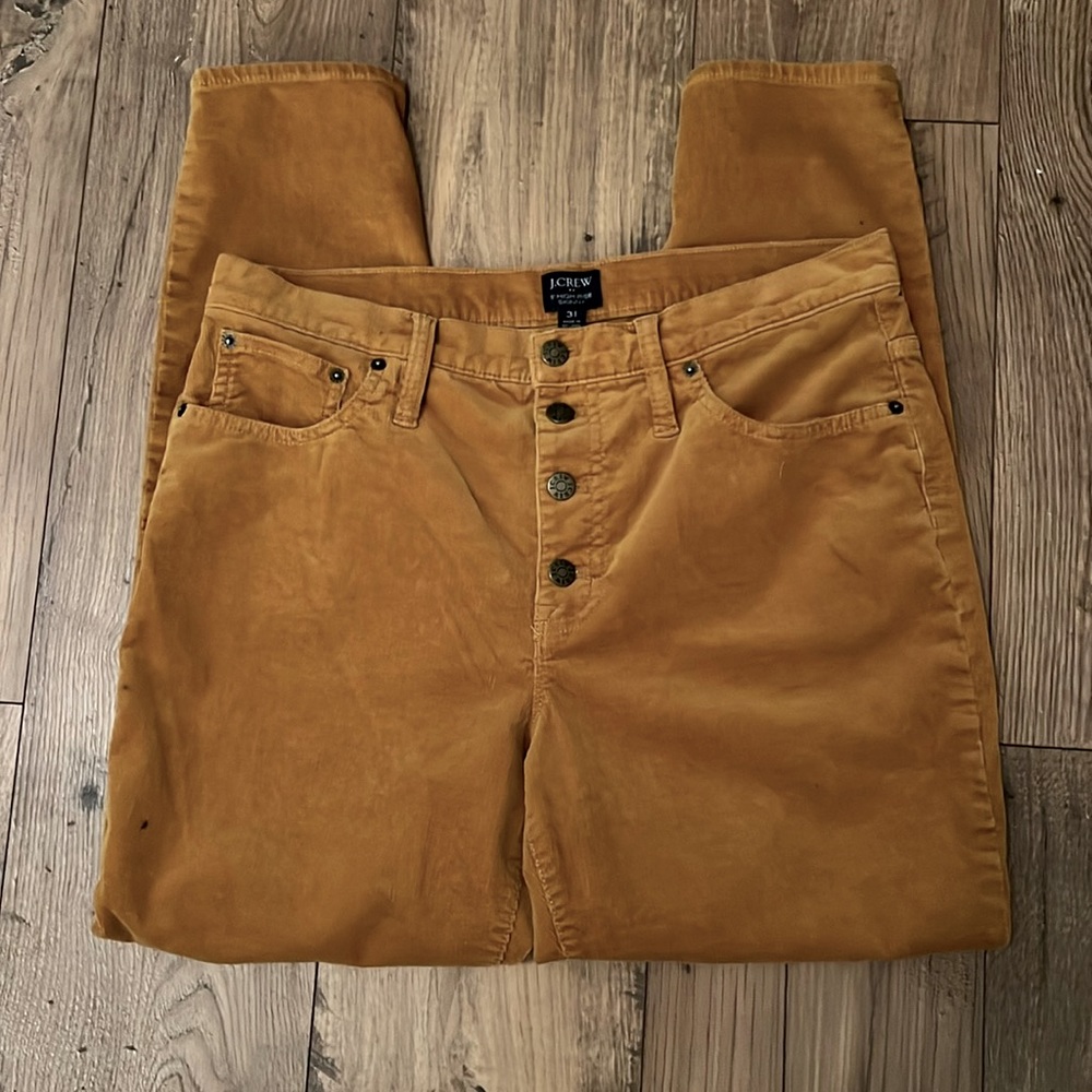 J. Crew Mustard Skinny Pants